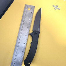 Zero Tolerance 0460CF Manual Plain Drop Point Frame Lock Carbon Fiber, Black