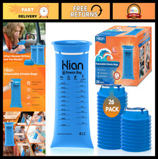 Disposable Vomit Bags 26 Pack - 1000ml Emesis Bags, Leak Resistant, Portable for