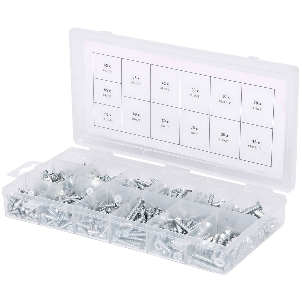 KS Tools Wood Screws Assortment, 550 Pcs
