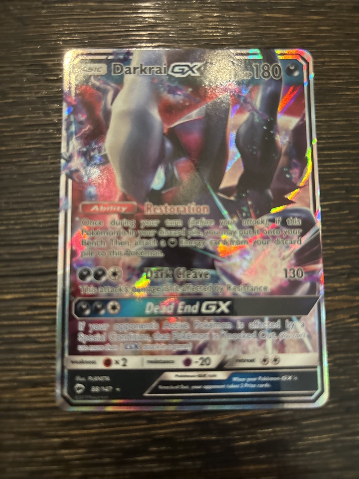 Darkrai Gx Burning Shadows 88/147 Near Mint Sun And Moon