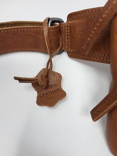 SPIKES & SPARROW Leather Belt Bag With Front Zip Pocket Camel Brown NWT NEW - Picture 5 of 13