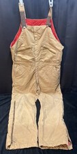 Big Ben Overalls Duck Tan With Red Lining 42x30 Vintage Distressed