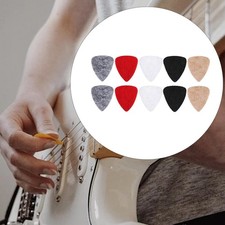 10 Pieces Felt Ukulele Picks 5 Colors Plectrums Soft for Guitar Bass Practice