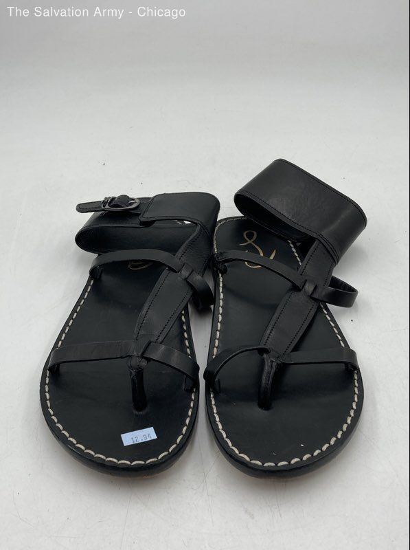 Sam Edelman Womens Black Leather Comfort Ankle Strap Sandals Size US 9