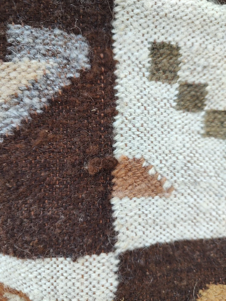 Alfombra de lana nativa americana o colgante de pared 64 X 48 colores naturales Foto 4 de 4