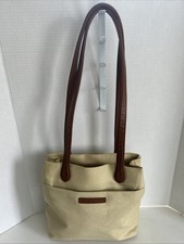 STONE MOUNTAIN Canvas/Leather Hand/Shoulder Bag Purse Color Tan/Cooper