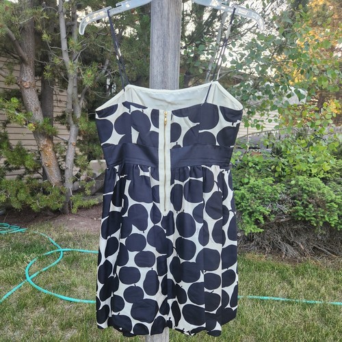 JUICY COUTURE Apple Pear Fruir Print Spaghetti Strap SILK Bubble Dress Size 10 - Picture 5 of 16