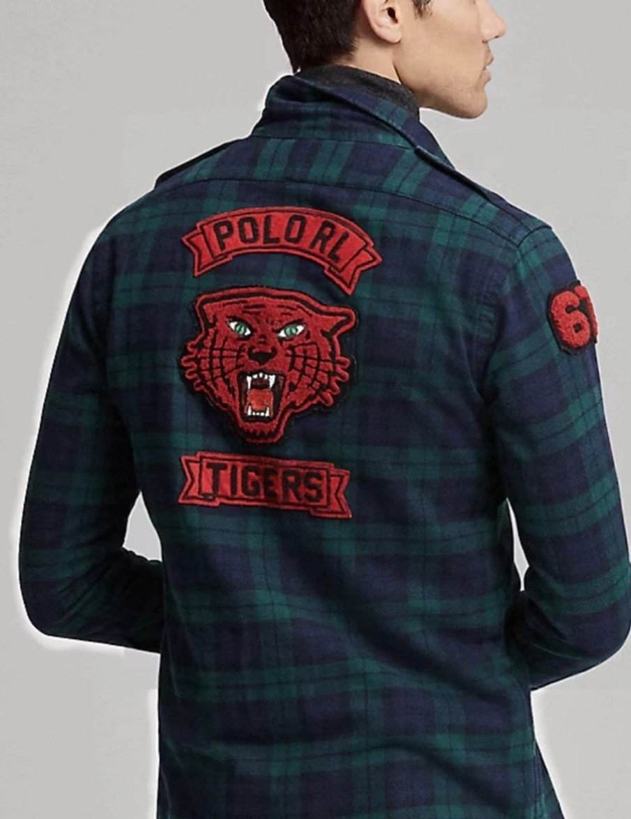 Ralph Lauren Polo Flannel Patchwork Tiger Patch A… - image 12
