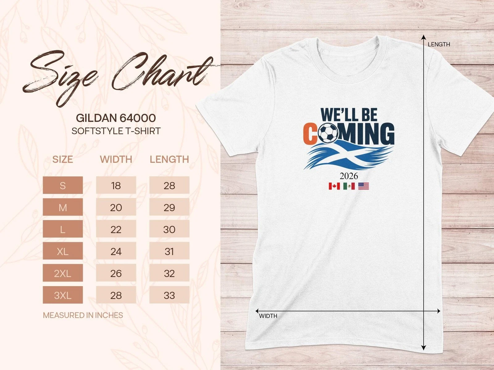 We'll Be Coming Scottish Football World Cup 2026 T-Shirt