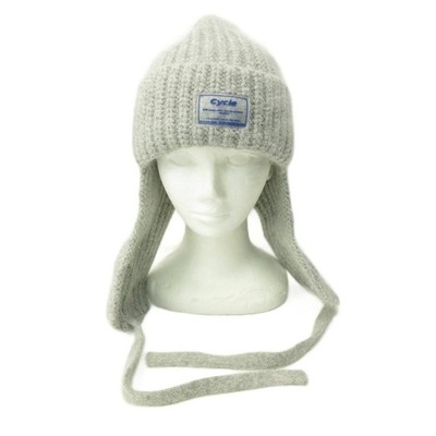Cycle by myob DRAW CODE KNIT CAP/グレー Cycle by myob DRAW CODE KNIT CAP Knit Cap Hat Beanie Logo Patch