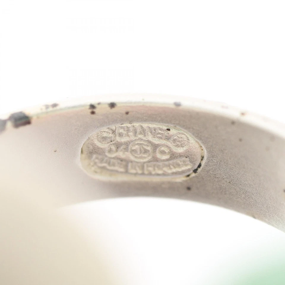 CHANEL COCO Mark Ring Stainless Steel Plastic Multicolor Used US size 6.25 - Image 4 of 4