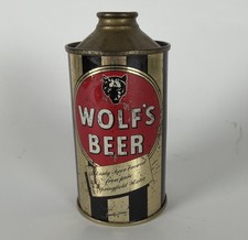 Wolfs Beer J Spout Cone Top IRTP Brewed From Pure Springfield Water - Restored