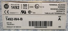 ALLEN BRADLEY 1492-W4-B Lot of 50 pcs Ser A Terminal Blocks Blue NEW 