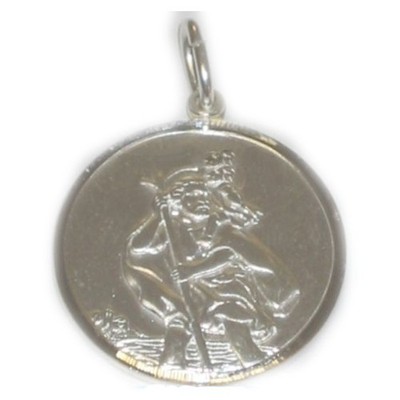 30mm Saint Christopher sterling silver pendant only .925 x 1 Travelling.
