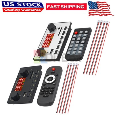 80W+2*40W Amplifier Bluetooth Decoder Board 12V Car FM Radio Module TF AUX USA