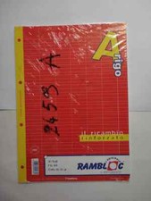 Set 7 ricambi formato A4  della rambloc rigo A 1e2 elementare 40fg