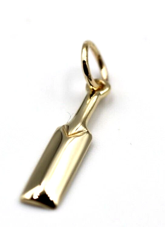 Genuine New 9ct 9k Yellow Gold Solid Cricket Bat Pendant Charm Free Post