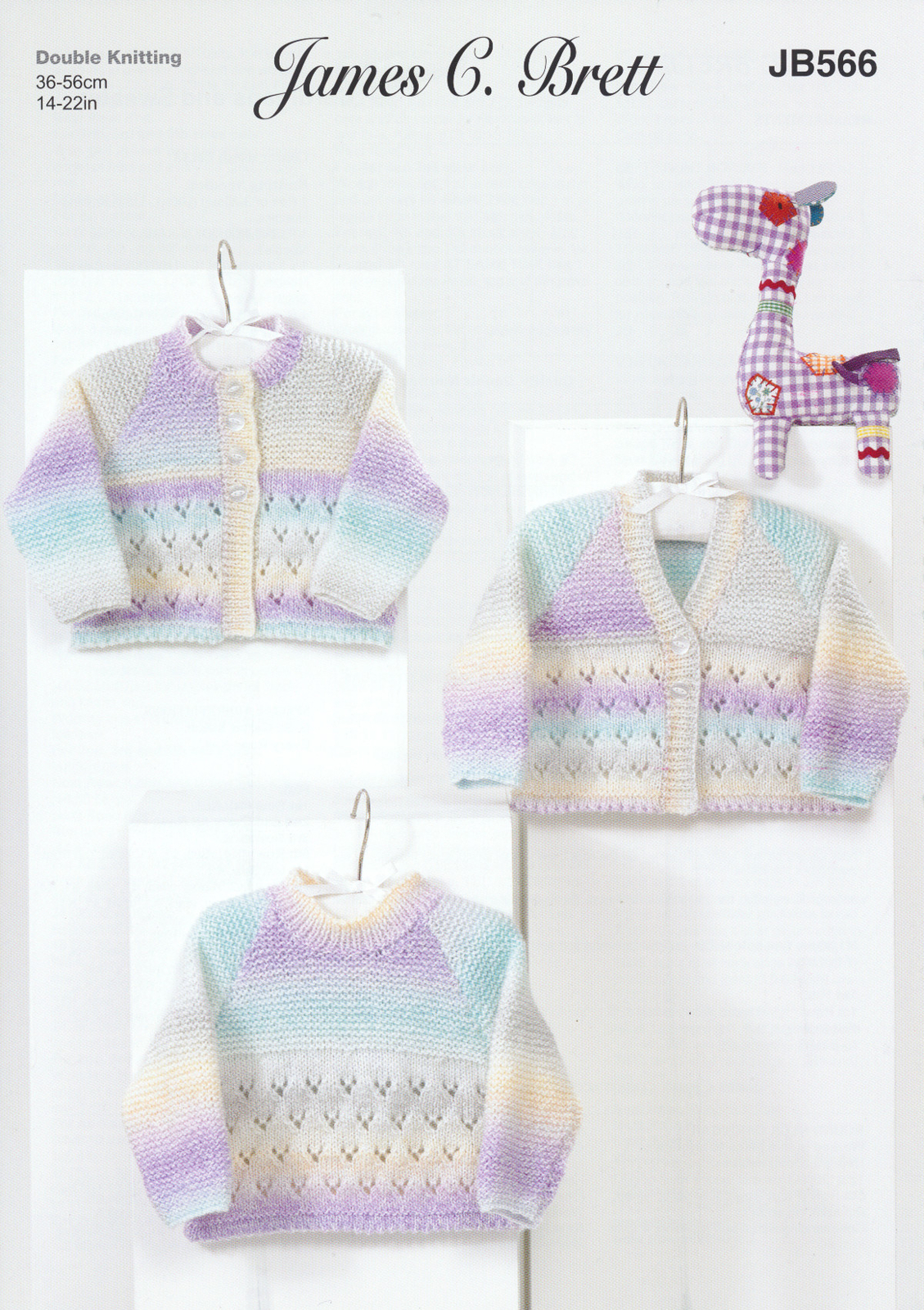 James Brett Double Knitting Pattern Baby Marble DK Lace Sweater & Cardigan JB566
