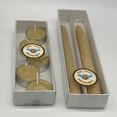 See well Honey candles, 5 tea lights and two tapers