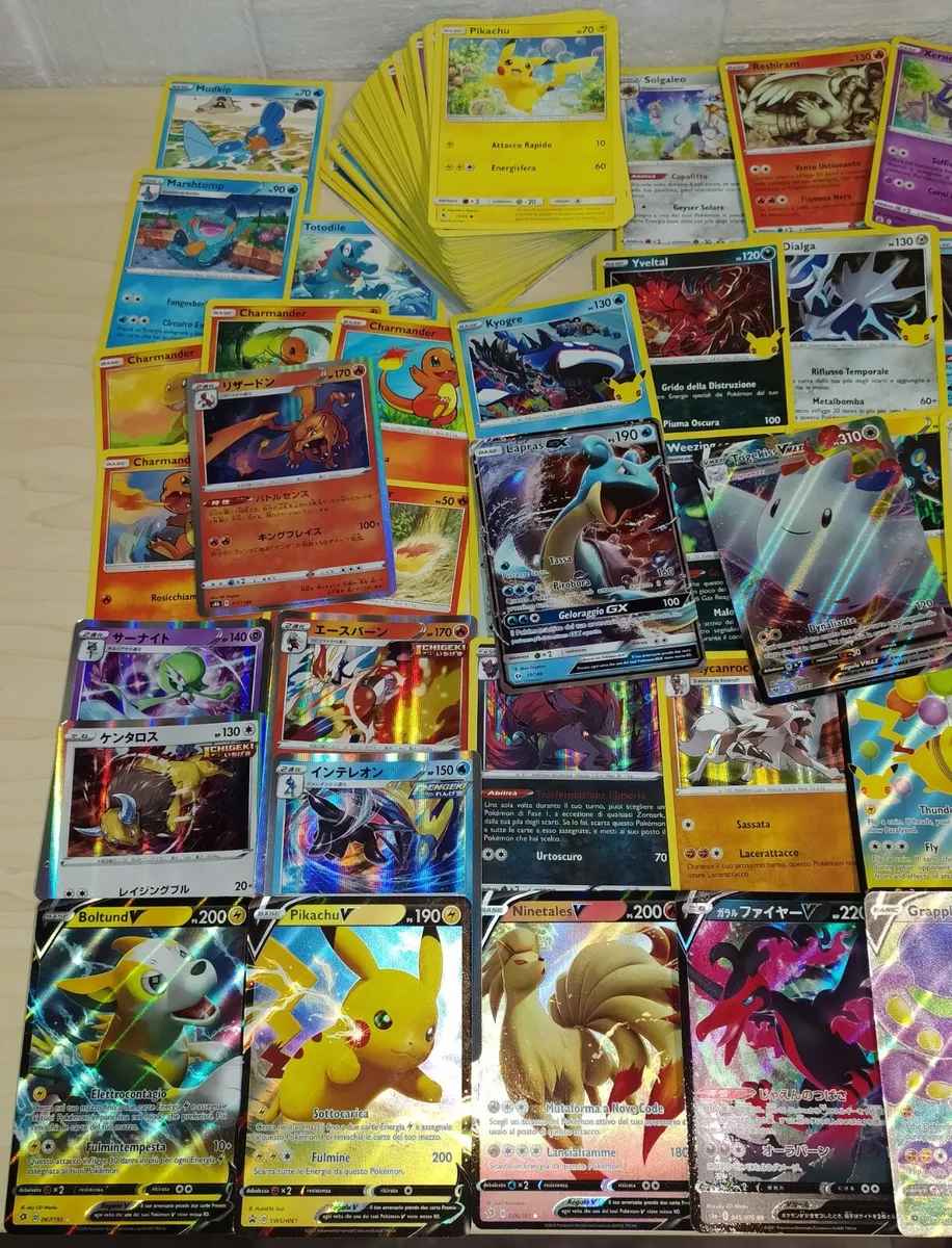 50 Cartas De Pokemon Gx,Ex,Vmax,V sem Repitação/ Proxy - Takara