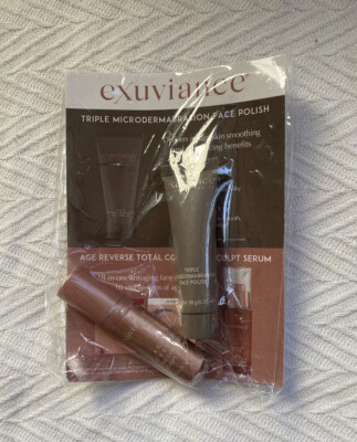 EXUVIANCE Triple Microdermabrasion Face Polish + Age Reverse Sculpt Serum Travel