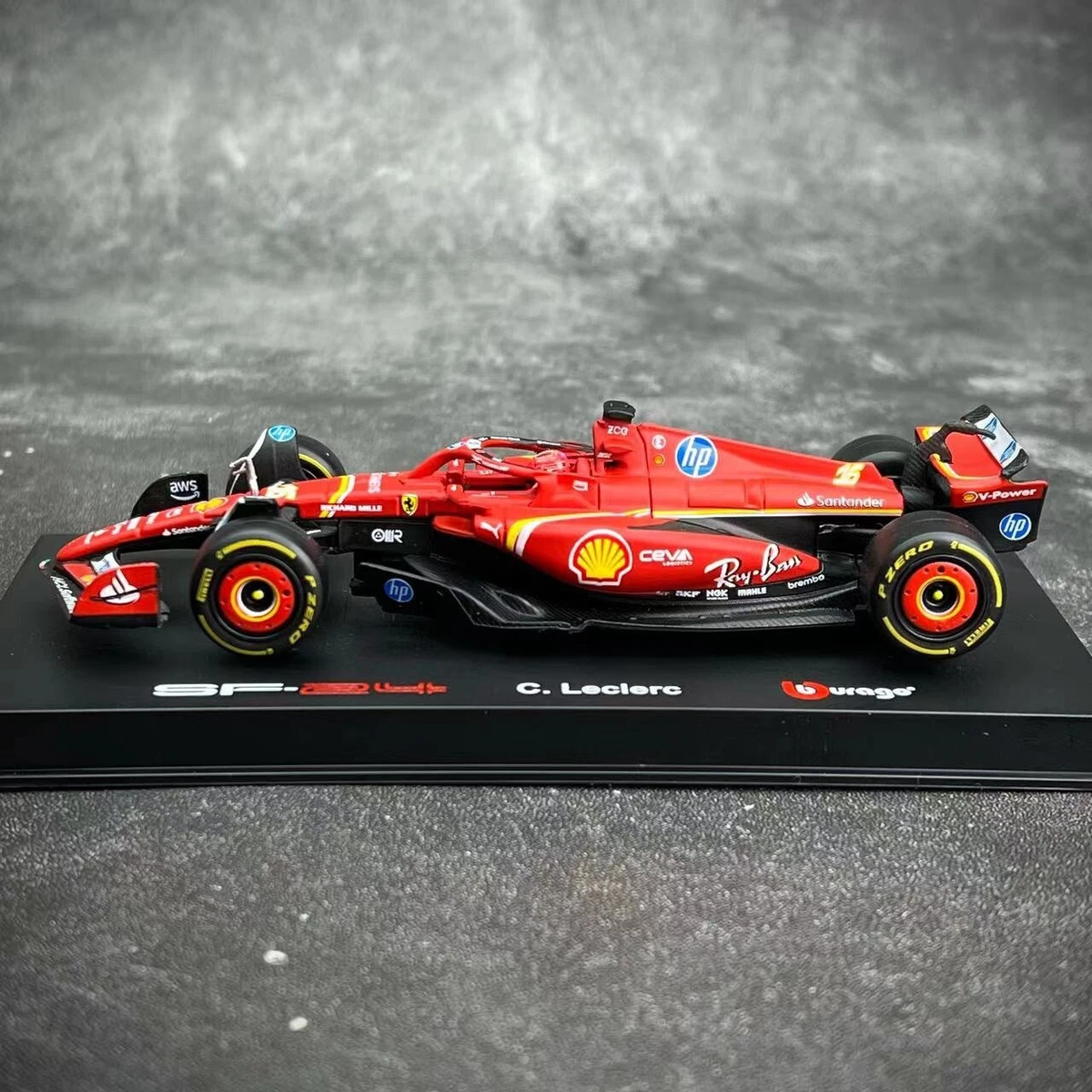 Bburago 1/43 Scuderia Ferrari HP F1 Team SF-24 GP 2024 #16 Bburago 1/43 Scuderia Ferrari HP F1 Team SF-24 GP 2024 #16