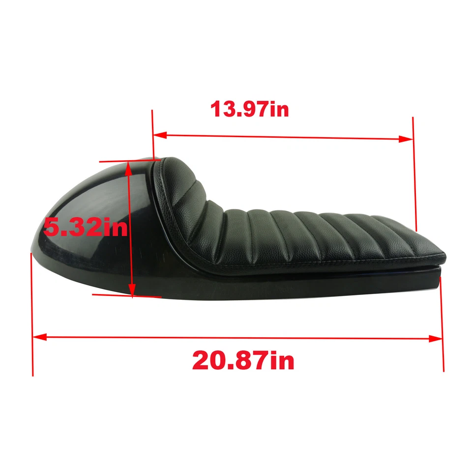 Cafe Racer Seat Retro Vintage Motorcycle Seat Saddle Scrambler Cushion Foto 4 de 4