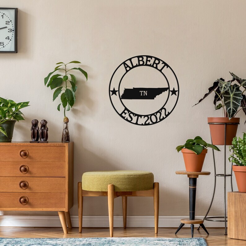 Wall Art Home Decor Metal Acrylic 3D Silhouette Poster USA Tennessee Custom