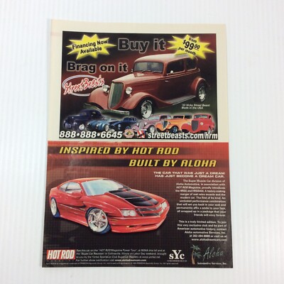 1933 Vicky Street Beast Vintage Print Advertisement Old Car Hot Rod
