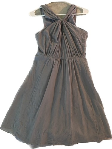 ann taylor loft grey dress Ann Taylor LOFT Gray & Black Stripe Shift Shoulder