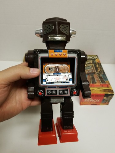 Vintage Japan Tin Litho Battery Operated Mr. Zerox W/ Original Box Rare! - Picture 2 of 12