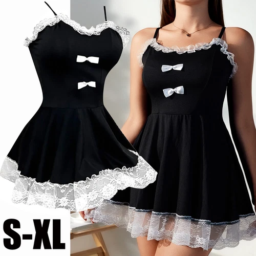 Sexy französisches Dienstmädchen Maid Kostüm Cosplay sexy Dienstmädchen Kleid Dessous Outfit für Frauen - Bild 55 von 78