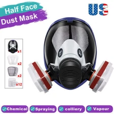 17IN1 6900 Large Full Face Gas Mask Respirator Spraying Painter Car Painting USA