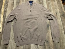 Club Room Sweater, Men's Size Large, Brown, 1/4 Zip Up, Pullover, Long Sleeve