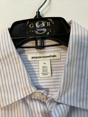 amazon essentials dress shirts Amazon.com: Amazon Essentials Men's Regular Fit Long Sleeve Wrinkle Resistant Stretch Dress Shirt, Black, XX-Large Big : Clothing, Shoes & Jewelry