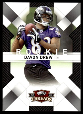 2009 Donruss Threads Davon Drew Rookie 509/999 Baltimore Ravens #134