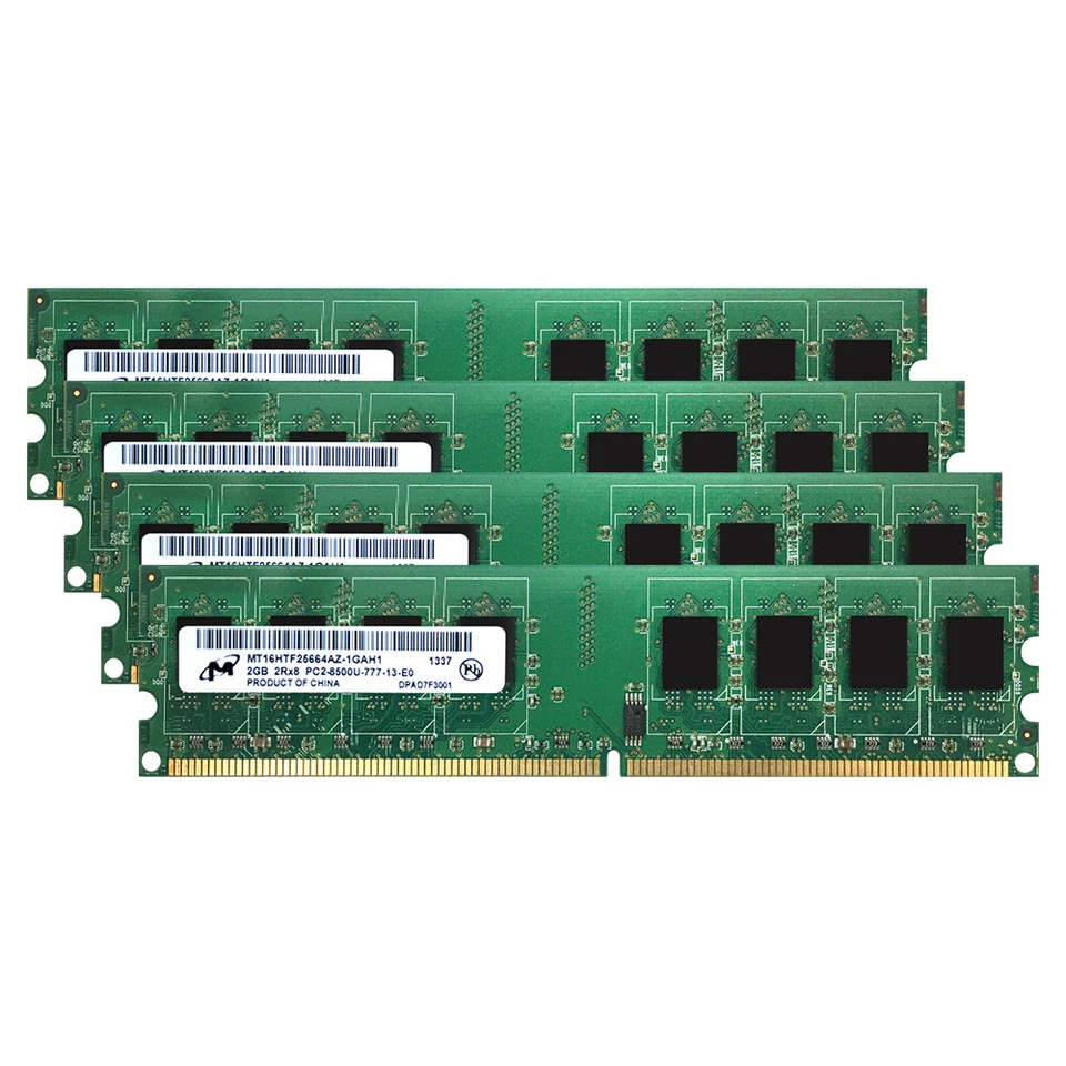 8GB 4GB 2G PC2-8500 DDR2 1066MHz 240Pin DIMM Desktop Memory OC RAM Micron LOT BT - Image 2 of 4