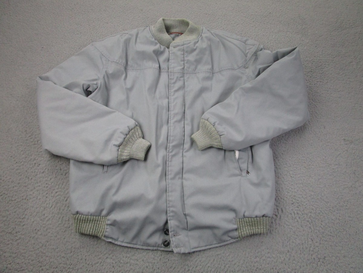 VINTAGE Catalina Jacket Mens 40 Long M, L Tall Gray Zip Bomber 
