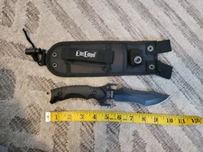10.5" Elitedge Tactical Black  Stainless Steel Knife 20-665bk