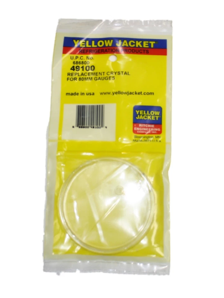 RITCHIE YELLOW JACKET RITCHIE YELLOWJACKET 49100 REPLACEMENT CRYSTAL FOR 80MM GAUGES