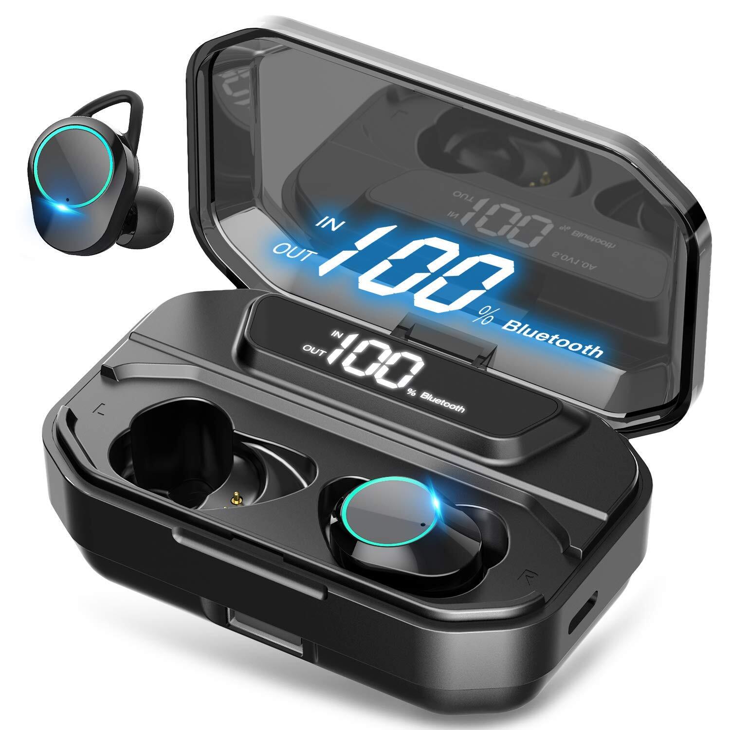 Xmythorig Ultimate True Wireless Earbuds Bluetooth 5.0 Headphones IPX7 Waterp...