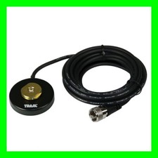 2-1/2" Black Magnet NMO Mount w/ 12' RG-58 Coax PL-259 Tram 1228-UHF