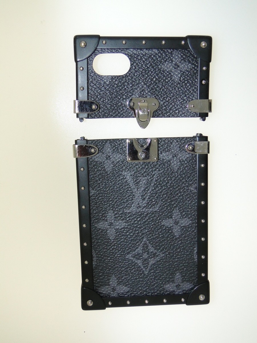 AUTHENTIC LOUIS VUITTON MONOGRAM PATTERN BLACK IPHONE 7 EYE TRUNK