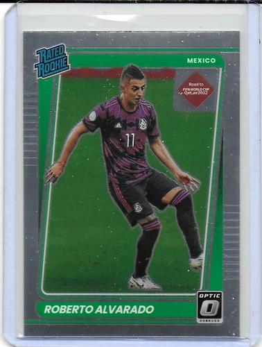 2021-22 Donruss Road to Qatar OPTIC RATED ROOKIE ROBERTO ALVARADO Mexico RC #195