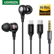 UGREEN Wired Earphone With Microphone In Ear 3.5mm Noise Cancelling USB Type C