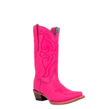 Corral Girl's Embroidered Fuchsia Leather Western Boots T0148