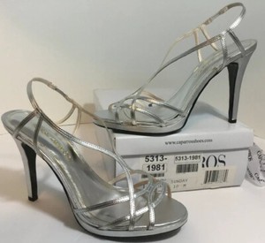 silver formal heels