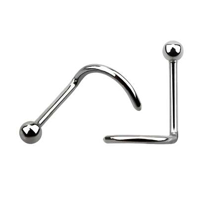Nasenpiercing Spirale 0,8mm Mit Kegelspitze - Silberfarben Aus Chirurgenstahl