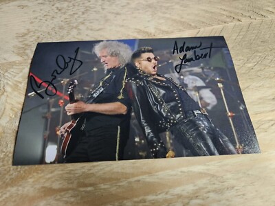 QUEEN / Adam Lambert / Brian May Repro-Autogramm - ca. 10x16 - (618)