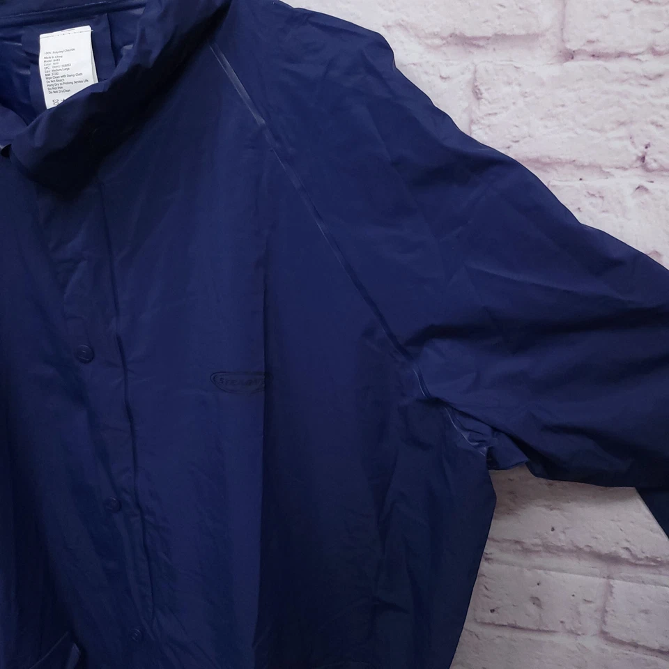 Chaqueta de Lluvia Stearns Dry Wear Unisex Mediana/Grande Capucha Enrollable Ventilada Cremallera Completa Foto 2 de 4
